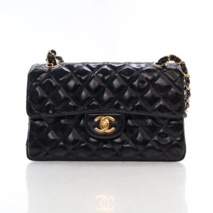 Chanel 1996 Vintage Double Sided Flap Small Black Patent - Picture 1 of 18