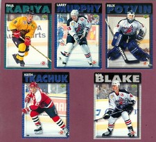 1981-82 1995-96 1996-97 1997-98 1999-00 POST UPPER DECK PINNACLE HOCKEY SEE LIST