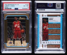 2003-04 Bowman Rookies Gold LeBron James #123 PSA 6 Rookie RC