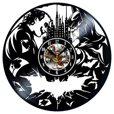 Batman VS Joker Vinyl Wall Clock Home Decor Best Gift Birthday Holiday Present - Image 1 of 3