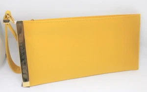Borsa donna elegante cerimonia pochette da polso a mano pelle women bag GIALLO - Imagen 1 de 2