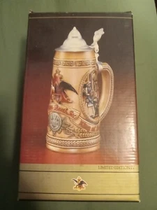 Anheuser Busch Lidded Beer Stein Limited Edition IV BRAND NEWPublic House Scene - Picture 1 of 3
