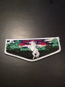 OA WHITE HORSE LODGE 201 S6a BLACK BACK FLAP - Picture 1 of 1