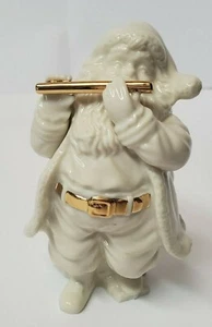 VINTAGE LENOX SANTA WHITE PORCELAIN WITH FLUTE & PRESENTS GOLD TRIM - Picture 1 of 11