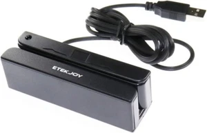 Lector de tarjetas de banda magnética USB 3 pistas POS lector de tarjetas de crédito Swiper ET-MSR90 - Imagen 1 de 6