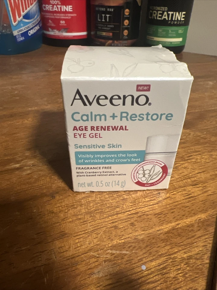 Gel para ojos Aveeno Calm + Restore Age Renewal 0,5 fl oz piel sensible sin fragancia Foto 1 de 1