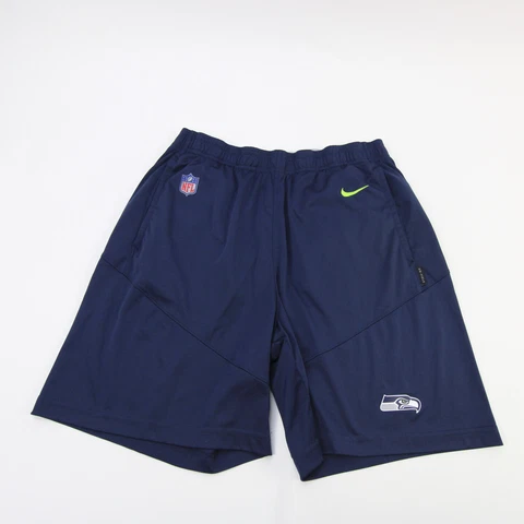 Seattle Seahawks Nike NFL On Field Apparel Athletic Shorts Men's Navy Used Cover