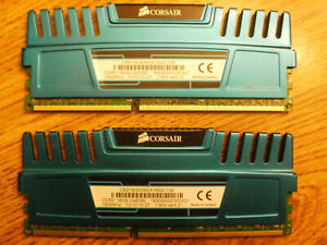 TWO Corsair BLUE 16GB (2x8GB) DDR3 1600MHz 10-10-10-27 1.50V ver5.21 Memory Card
