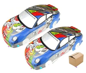 2pcs 1/10 Onroad Rc Car 200mm Body Shell For Tamiya TT01 TT02 Hpi Rs4 Sprint E10 - Picture 1 of 4