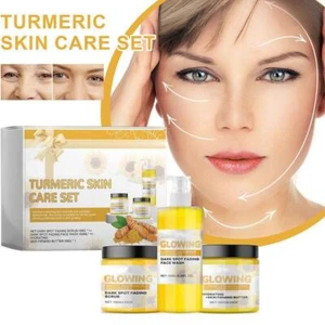 3 In 1 Turmeric Glow Combo Skincare Set, Glow Combo Set Skincare CS J7Y1 - Picture 1 of 14