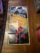 MARVEL COMICS ON SALE HERE 1990 48” x 24” Unused Store Promo Poster SPIDER-MAN
