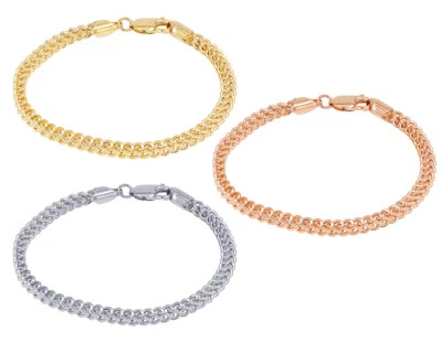 Pulsera Cadena Franco Hueca 3.5mm Oro 10K 7"-9" Foto 1 de 4