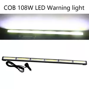 108W White COB LED Traffic Advisor Beacon Strobe Flash Warning Light Bar Lamp - Foto 1 di 9