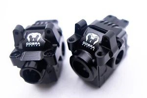 CR Black Differential housing Front + Rear fit Traxxas Slash Rustler 4x4 4WD - Picture 1 of 9