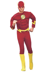 DC Comics Superhero The Flash Deluxe Jumpsuit Adult Costume - Picture 1 of 1
