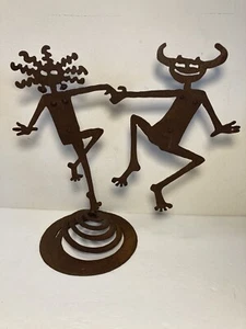 Detector de terremotos de escultura de metal Rosemary Pozzi Franzetti 11" firmado 1991 - Imagen 1 de 12