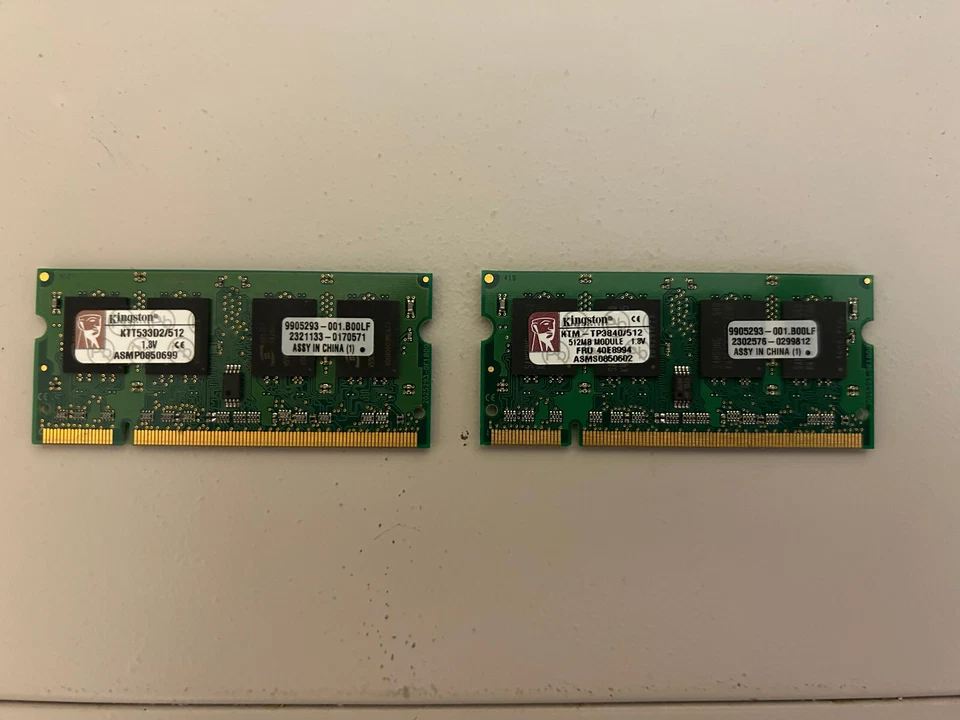 Kingston KTT533D2/ 512x2 DDR2-533 SODIM Laptop Memory - Image 1 of 1