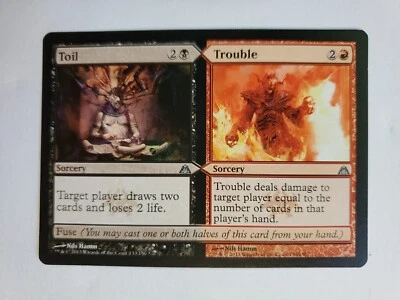 MTG Magic The Gathering Card Toil Sorcery Black Trouble Red Dragons Maze 2013 - Image 1 of 4