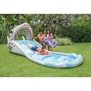 Slip And Slide Inflatable Water Play Center Surf Slide Backyard Splash Pad Slide - Picture 1 of 6