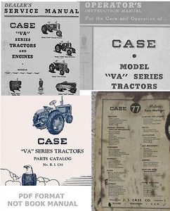 4 Manuals Case VA VAC VAO VAE VAH Tractors Service Operator's Parts Catalog CD - Picture 1 of 6
