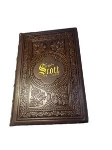 1874 The Poetical Works of SIR WALTER SCOTT, Leather Binding, Engravings - Imagen 1 de 17