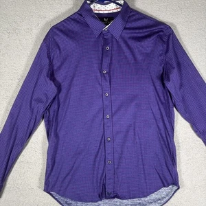 ButterCloth Shirt Long Sleeve Button Down Men’s Size XL Pink Purple Geometric - Picture 1 of 14