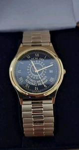 Vtg American Time Union UAW Local 685 Mens Watch Kokomo Indiana gold with date - Picture 1 of 6