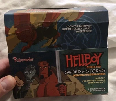 Hellboy Animated Sword of Storms open card box 35 sealed Hobby pack No Sketch - Image 1 of 4