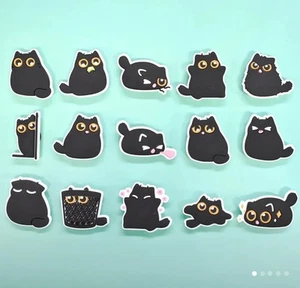 15pcs Black Cat Kittens For Croc Charms Shoe Charm Accessories - Picture 1 of 4