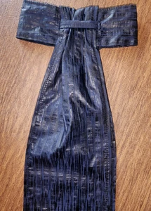 STOCK TIE Navy BLUE Black abstract pre-tied by ORNAMENTS NEW .... MADE IN USA - Picture 1 of 7