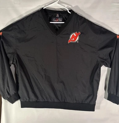 Vintage Crown Club Collection Nylon Jacket XL New Jersey Devils Embroidered - Image 1 of 4