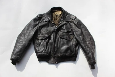 Vintage Schott NYC Mens Size 46 Leather Bomber Flight Jacket IS-674-MS USA - Image 1 of 4