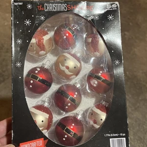 Ornamenti in vetro artigianali Babbo Natale 2011 - Set di 10 - 1,77 in - Foto 1 di 5