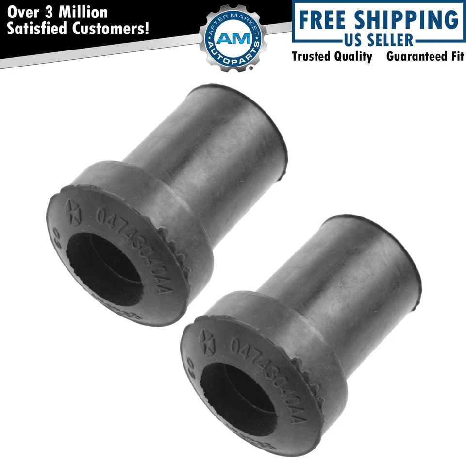Par de bujes de grillete de resorte de hoja trasera OEM 4743040AA para Chrysler Dodge Mini Van Foto 1 de 4