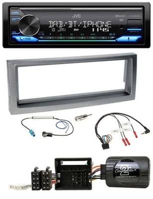 JVC Bluetooth DAB USB Lenkrad Autoradio für Citroen C5 ab 2005 grau-metallic - Bild 1 von 4