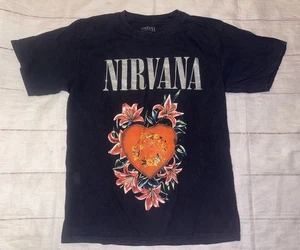 Womens Small/Medium Nirvana Black T-Shirt - Picture 1 of 3