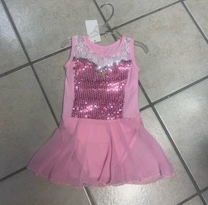 Talla 6 Rosa Baile Patinaje Vestir Body Leotardo con Falda Vestir Disfraz ¡NUEVO CON ETIQUETAS! - Imagen 1 de 2