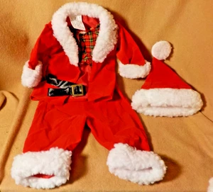 Weihnachten 4-teiliges Weihnachtsmann Outfit für einen Bären - Bild 1 von 4