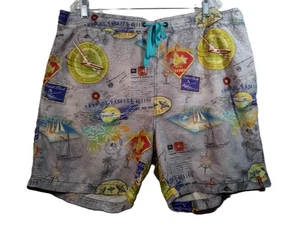Tommy Bahama Relax Shorts Trunks Men XL Gray Mesh Lined Pockets - Picture 1 of 20