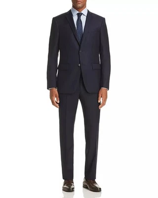 $646 NEW JOHN VARVATOS STAR USA Mens 42R Solid Navy 2 Piece Suit W/ Pants 36x33 - Image 1 of 4