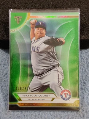 2018 TOPPS TRIPLE THREADS EMERALD BARTOLO COLON #98 136/259 TEXAS RANGERS - Image 1 of 2