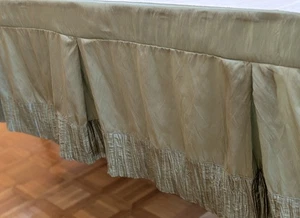KING Bed Skirt Nina Home Nina Campbell Designer Green 76x80x15" 15" Drop - Picture 1 of 11