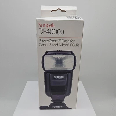 Sunpak DF4000U External Flash For Canon & Nikon Cameras DSLR - Image 1 of 3