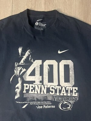 Nike Penn State Football T Shirt Size Large Joe Paterno 400 Wins Navy Blue - Image 1 of 4