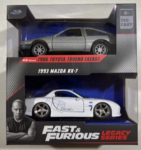 NEW 2024 jada fast & furious legacy series 86 Toyota Trueno AE86 & 93 MAZDA RX7 - Picture 1 of 2