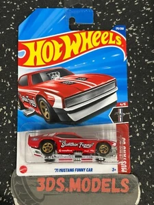 FORD 71 MUSTANG FUNNY CAR RED 2025 Hot Wheels LONG CARD *COMBINE POSTAGE* - Picture 1 of 1