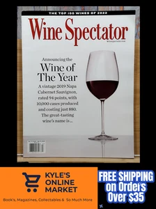 Wine Spectator Magazine Dec 31, 2022-Jan 15 2023 Announcing the Wine of the Year - Picture 1 of 23