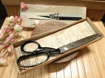 Vintage WISS ZIG ZAG PINKING SHEARS Original Box 9.25" 1959190-1965443 - Image 1 of 4