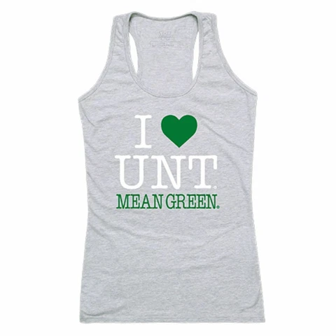 UNT University of North Texas Mean Green Womens Love Tank Top Tee T-Shirt Cover