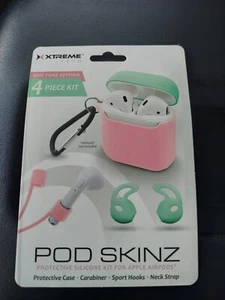 XTREME TECH Pod Skinz Protective Silicone Kit For Apple AirPods NEW pink case - Photo 1 sur 5